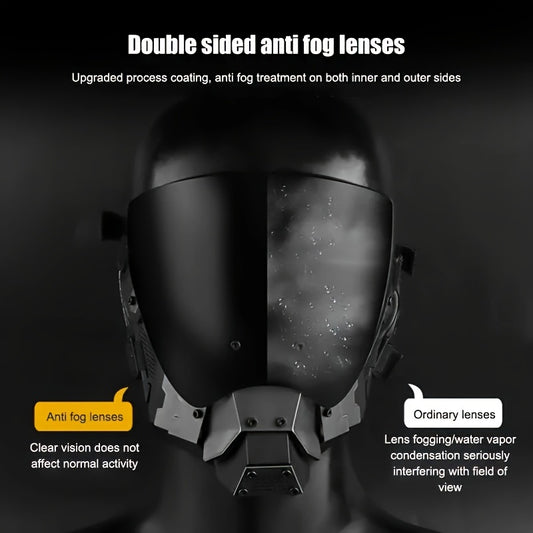 Cyberpunk Cool Sci-Fi Futuristic Mask, Face Mask - Maximum Cosplay Photo Props, Bar Club Rave Party Supplies, Gift & Collection, Men's Breathable Mask, Halloween Music Festival Accessories