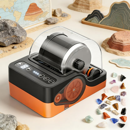Rock Tumbler Kit for Kids & Adults 3-Speed Motor 9-Day Timer Rock Polisher Machine | Geology STEM Toy for Gem Stone Collectors Boys Girls Ages 8 9 10 11 12 | Birthday Christmas Gift