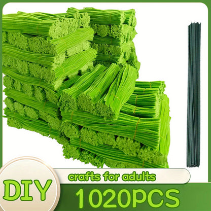 There Are 1020 Solid Color Twist Sticks with Patterned Rods Available in 20 Different Colors. They Feature Upgraded, Thicker Fuzzy Strips, with Ample Quantity Suitable for Various Projects, Crafts, And Are Ideal for Beginners.
