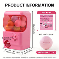 Pink+21pcs Hollow Ball