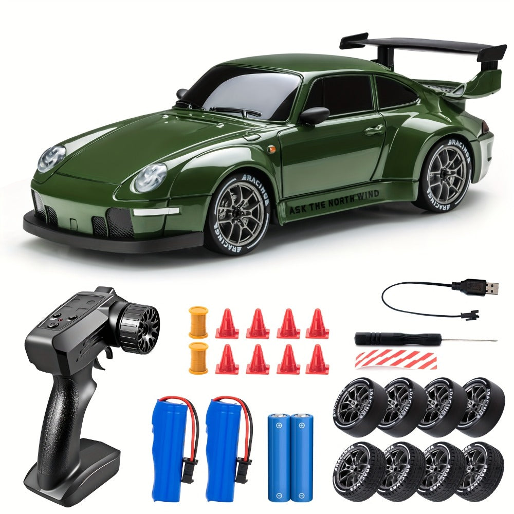 High-Speed Drift RC Car 1:24 Scale S814 – Remote Control Drift Car for Kids & Adults, 360° Spin Stunt Vehicle Toy, Birthday Christmas Gift, Multiple Colors (Grey/Orange/Blue/Green/Purple)