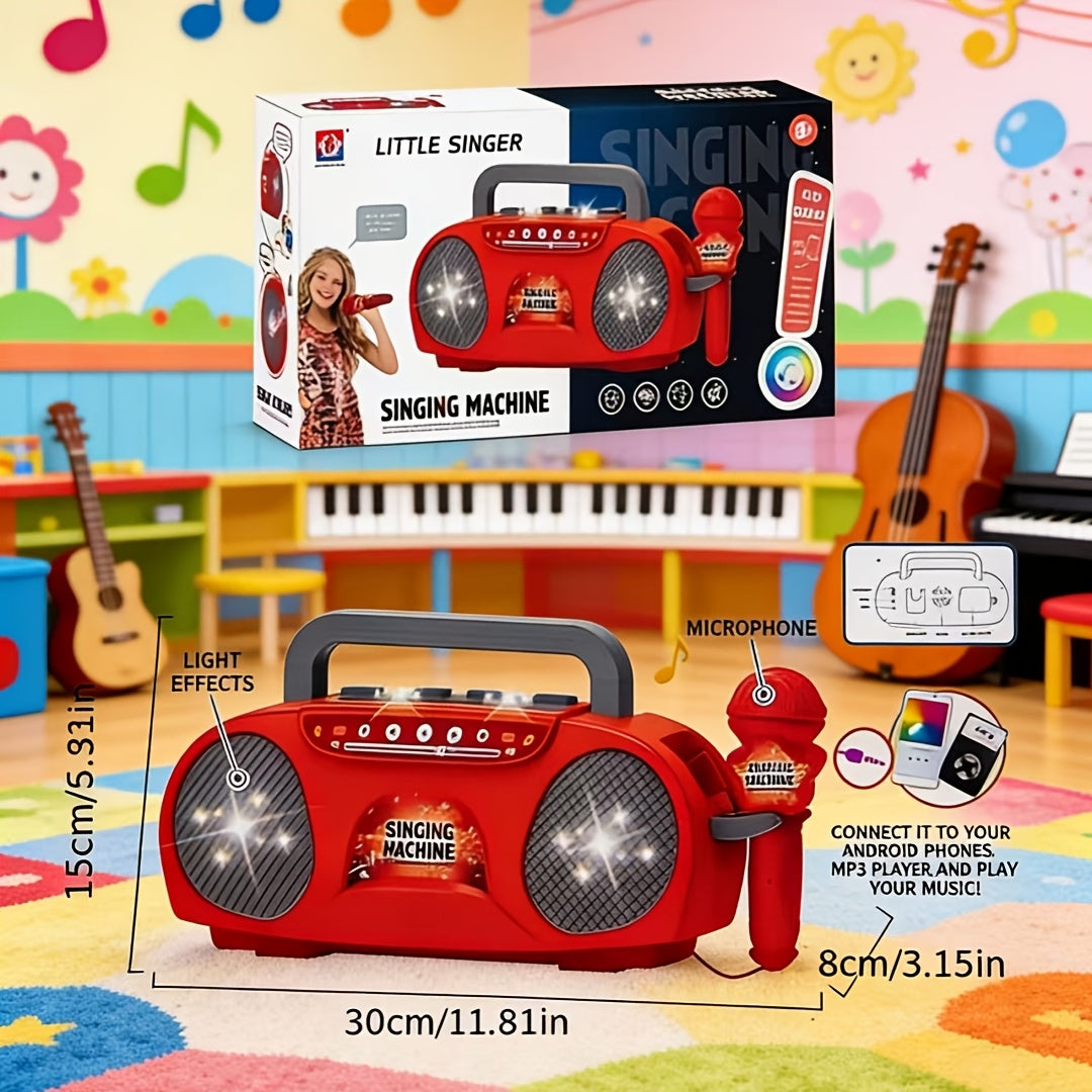 A Fantastic Light-Up Singing Toy for Kids Featuring a Microphone, Perfect for Birthdays And Holidays. This All-In-One Music Machine Is Ideal for Boys And Girls Aged 3 to 7