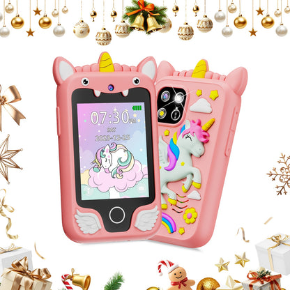 Kids Toy Smart Phone, Fun Explorer Phone with HD Touchscreen Dual Camera And 8GB Storage, Dinosaur Kids Play Phone Toy, Educational Travel Toy for Boys Girls 3-10, Birthday Halloween Christmas Gift