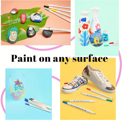 TBC The Best Crafts Acrylic Paint Pen -60 Color Waterproof, Non-toxic, Odorless, Suitable For Paper, Pottery, Stones, Backpacks, Glass, Eggs, Fabrics, Plastics, Handicrafts
