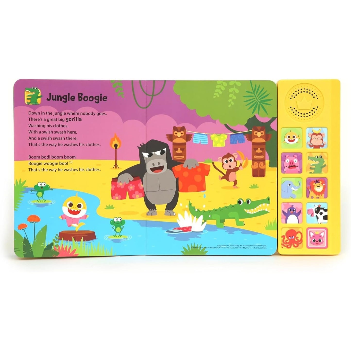 Baby Shark Animal Songs 10 Button Sound Book, Pinkfong Baby Shark Nursery Rhymes Children's Sound Books, Interactive Learning Books for Toddlers, Learning & Education Toys, Baby Shark Gifts for Kids