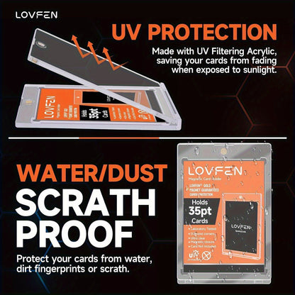 25/50/100/200/400 Magnetic Card Holders, Ultra-thin Premium 35-point Card Holder Touch Card Protector Hard Plastic Magic Box, Suitable for Sports, Baseball, and Collectible Cards