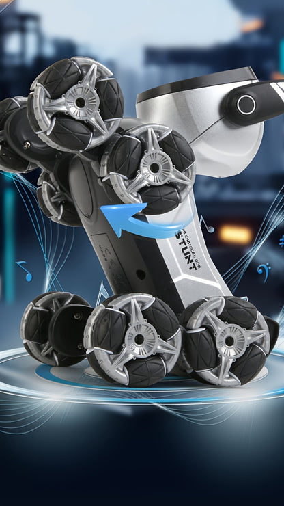 Rechargeable Electronic Interactive Intelligent Robot Dog, Remote Control Stunt Robot Toys with Remote Control, Music, Action Show for Boys And Girls Birthday Gifts And Christmas, Halloween Gifts.