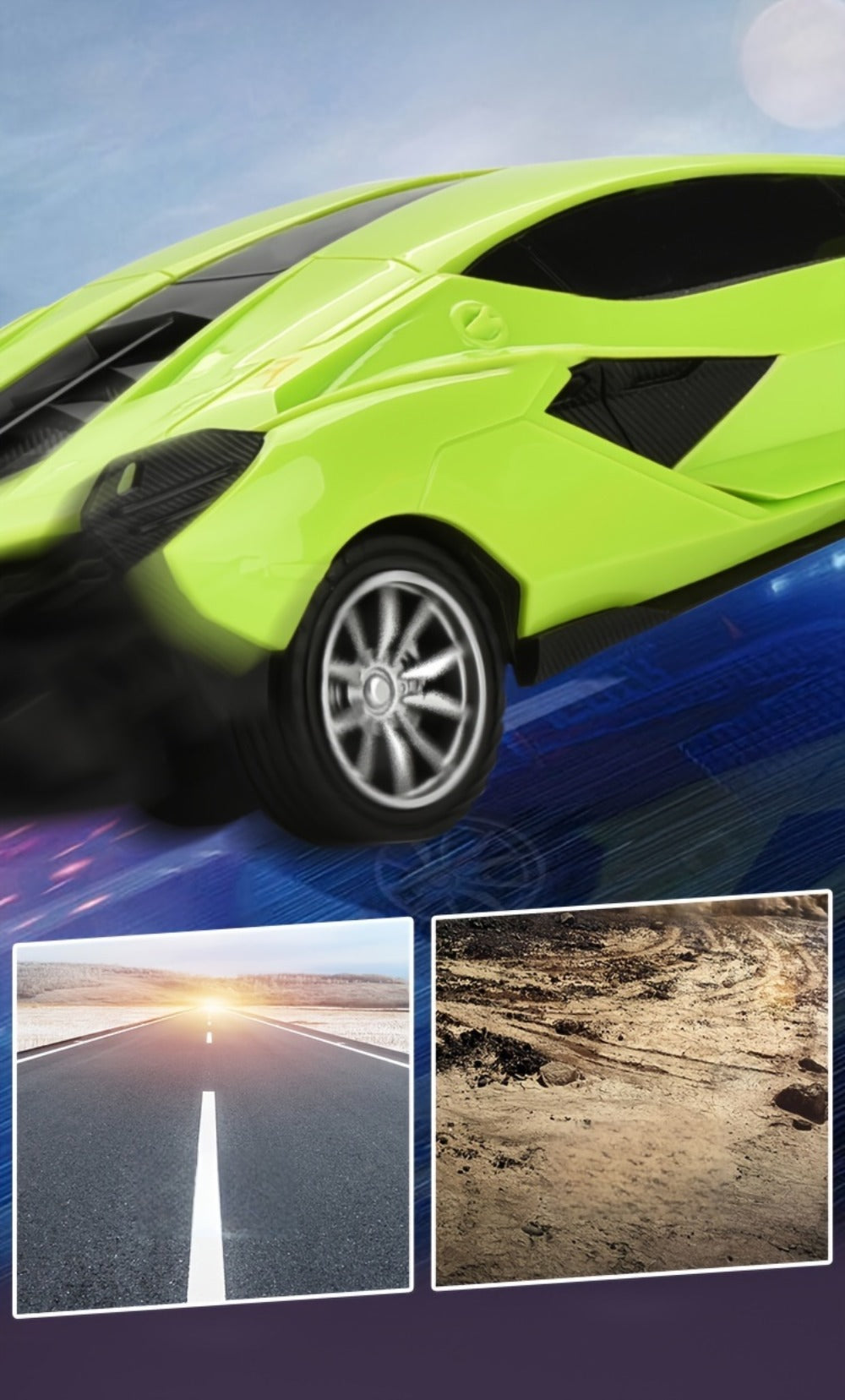 1:24 High-Speed Drift RC Car with LED Lights – 4-Channel Simulation Model Remote Control Car Toy, Green Blue Black Red Black Color Options, Birthday Christmas Halloween Gift for Boys & Girls