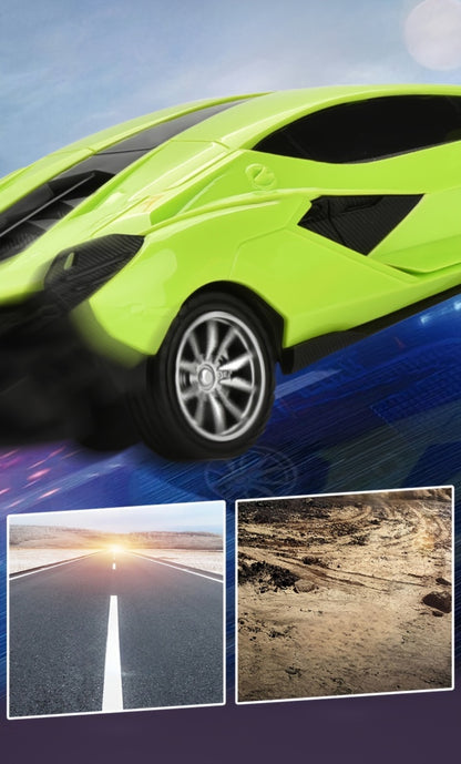1:24 High-Speed Drift RC Car with LED Lights – 4-Channel Simulation Model Remote Control Car Toy, Green Blue Black Red Black Color Options, Birthday Christmas Halloween Gift for Boys & Girls