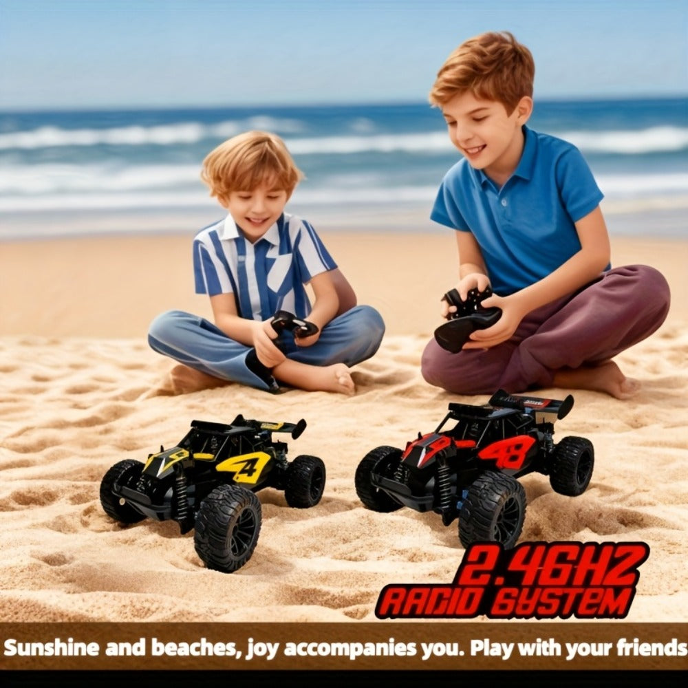 RC Off-Road Car with LED Lights for Kids – High Speed All-Terrain Remote Control Buggy & Off-Road Vehicle, Colorful Light-Up RC Truck for Boys & Girls, Best Birthday Gift