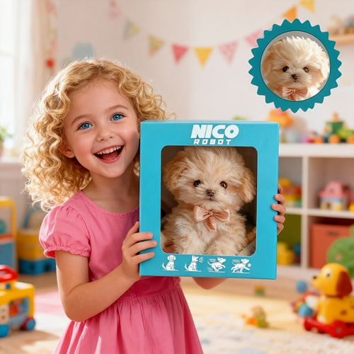 Adorable Doggy Toy - Soft Furry Dog with Ribbon, Interactive Pet Toy for Kids, Suitable for Children, Can Walk And Bark, Perfect Gift for Boys And Girls on Day Or Birthday, Cute Furry Animal Puppy Toy, Brings Endless Playtime Fun