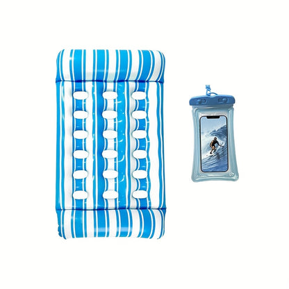 1/2/4-pack Inflatable Pool Lounger For Adults - Sun Tanning Float With Headrest, Floating Mat For Swimming Pool, Beach And Lake Use - Comfortable Water Recreation