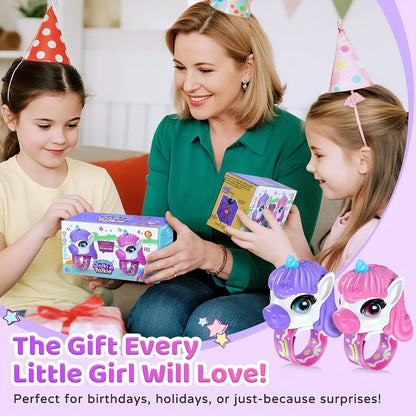 2Packs Unicorn Walkie Talkies for Kids - Luminous Function, Gift for Kids 2 Way Radios Toys for Boys And Girls Ages 3-12 - Long Range - Outdoor Adventure, Camping, Hiking Gifts Birthday Back to School Halloween Christmas Gifts (Pink/Purple)