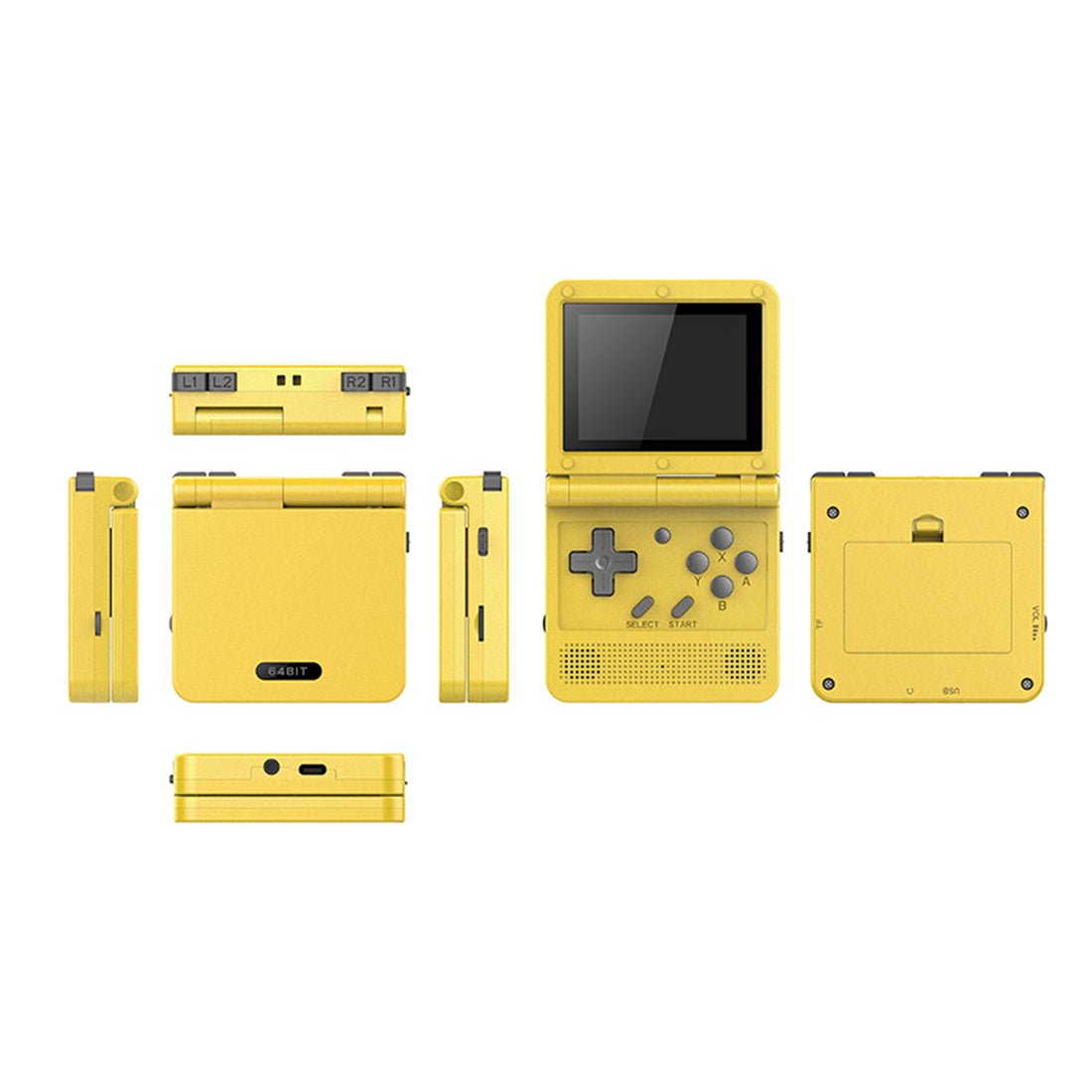 Handheld Game Console Powkiddy V90 – Foldable GBA SP Style 3.0" IPS 6000 Games