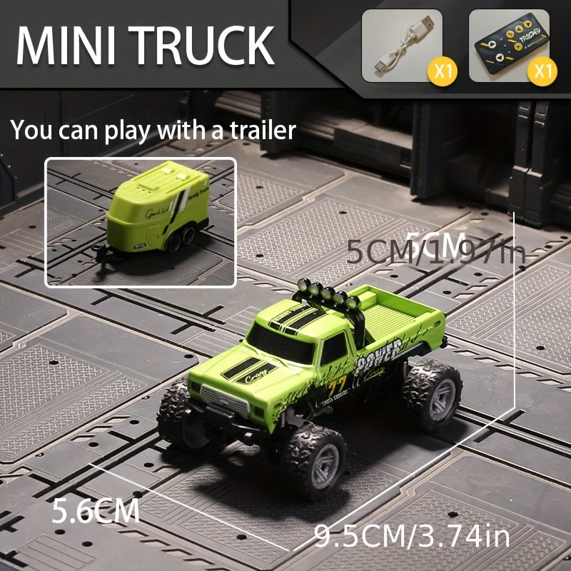 1:64 Alloy Mini Remote Control Car with Shock Absorbers, Off-Road Truck Toy, Gift for Boys, Birthday, Christmas, Halloween, New Year's Gift