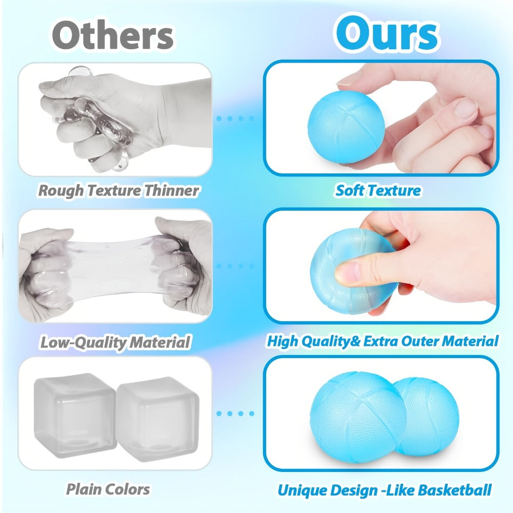 Squishy Stress Ball Fidget Toys 4 Pack – Slow Rising Butter Squishies Ultra Soft Sensory Squeeze Toys for Kids & Adults, Anxiety Relief Desk Toy, Party Favors & Gift Set
