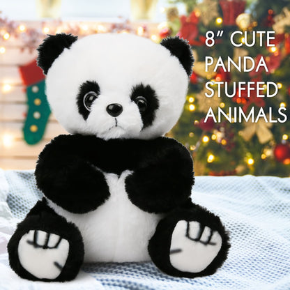 Light Up Panda Stuffed Animal Plush Toy 8 & 12 Inch with LED Glow | Cute Panda Bear Hugging Toy | Birthday Christmas Gift for Kids Boys Girls Home Decor
