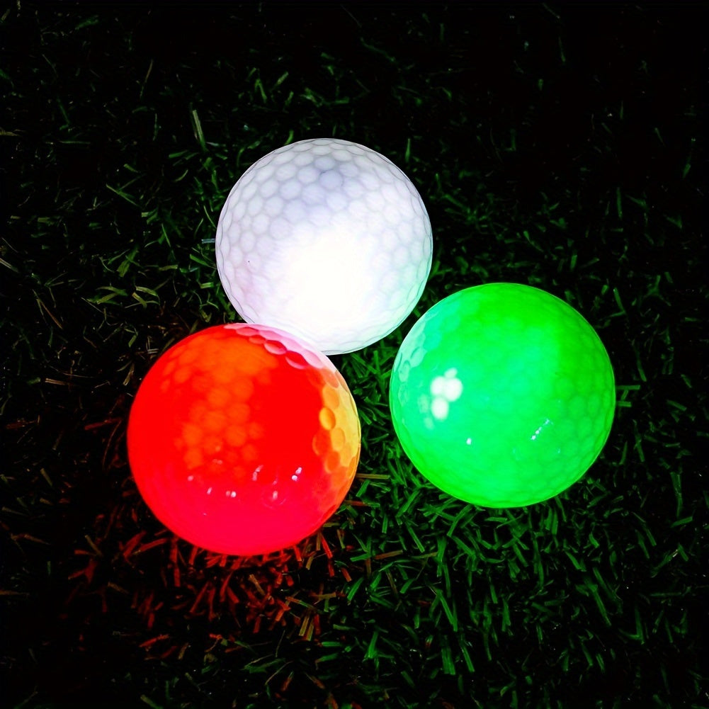 THIODOON Upgraded Glow-in-The-Dark Golf Balls - Ultra-Bright LED Golf Balls with Mesh Bag - Fun Night Golf Gift for Men & Women - Perfect for Teens & Beginners!