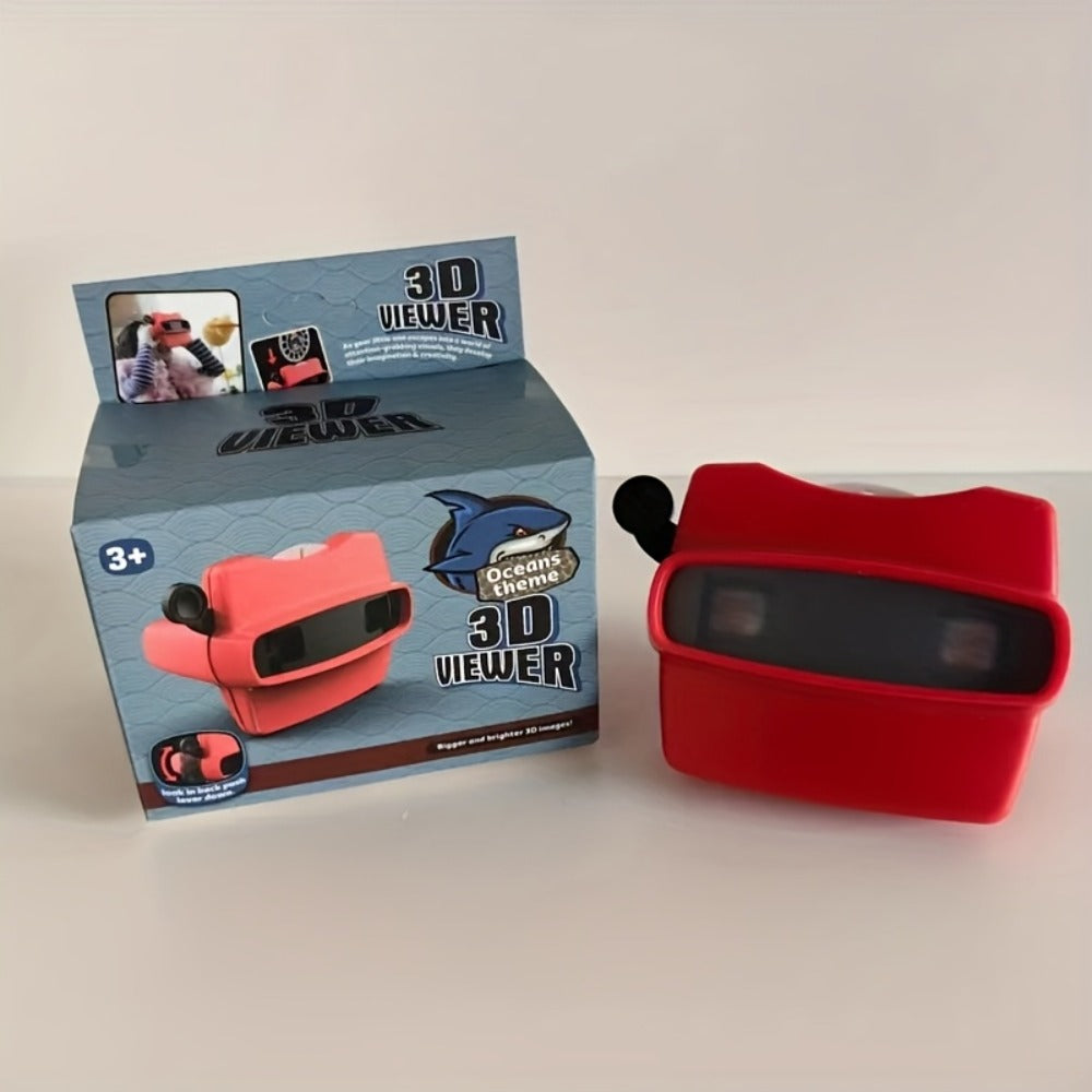 Kids Slide Viewer Toy – 3D Sideshow Projector with Space Ocean Animals Dinosaurs Slides, Educational Viewing Toy for Children Ages 3+, Single & Bundle Sets Available