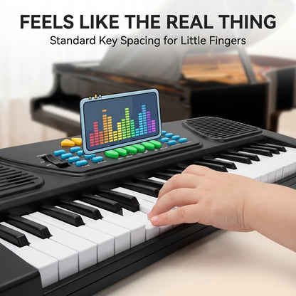 37-Key Electronic Piano Kit with Integrated Microphone | USB Operated | Keyboard Suitable for Young Learners | Sing-Along & Music Education | Family Fun for Parents And Children | Perfect Musical Present for Birthdays And Celebrations