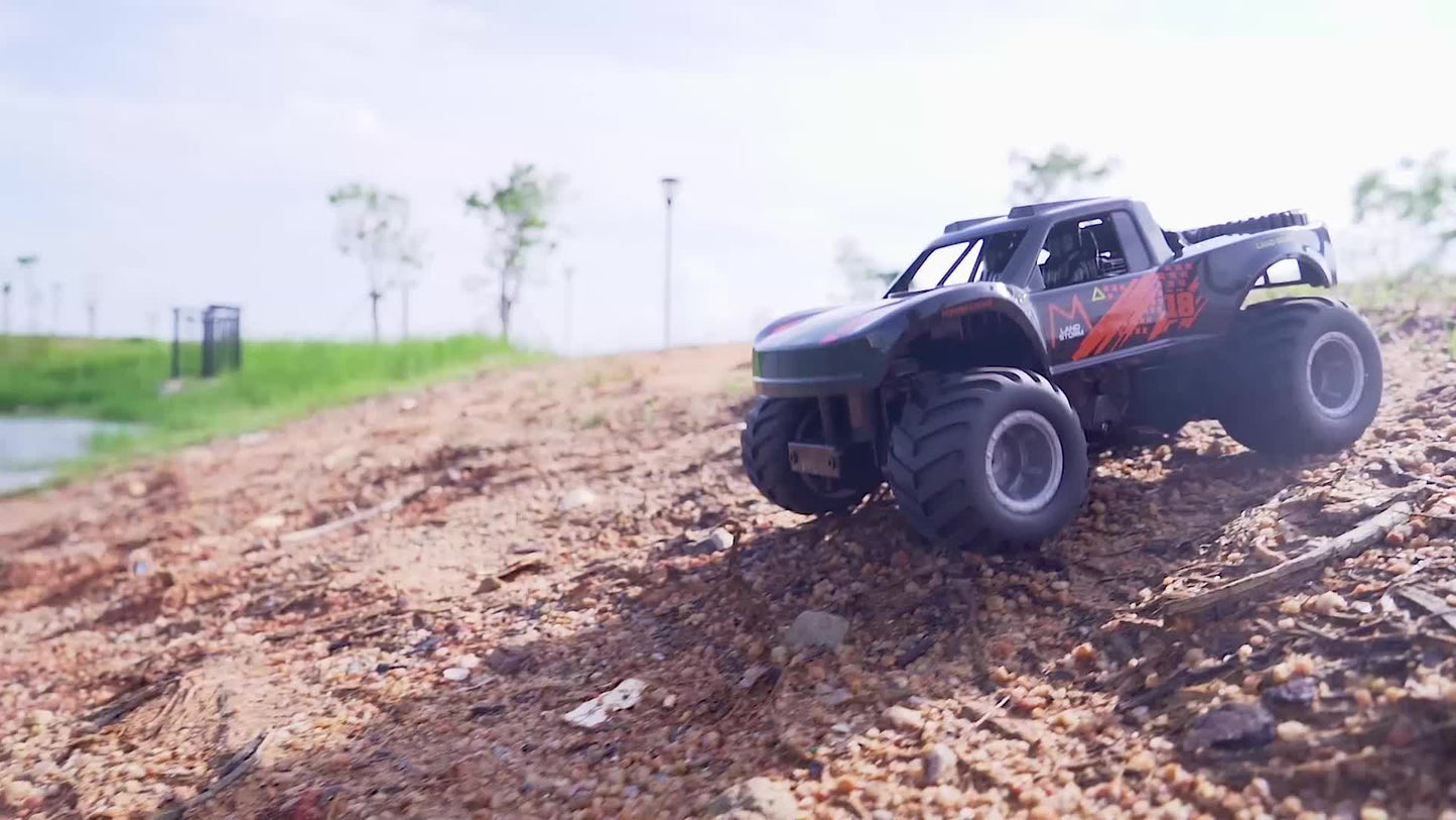 RC Trucks 4x4 Offroad Waterproof 1:16 Amphibious Remote Control Car with 2 Rechargeable Battery 4WD All Terrain Monster Truck RC Car for Boys 4-7 gift present