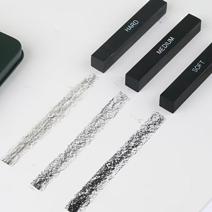 Sketching Pencil Set 27 Piece with Charcoal Pencils Charcoal Sticks Erasers Drawing Supplies for Artists Beginners Students Sketching Quick Sketching Art Kit Gift