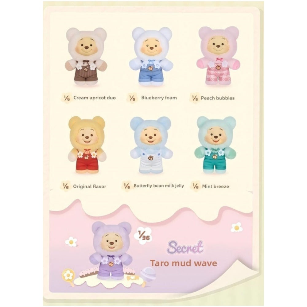 MINISO Disney Winnie the Pooh Candy Series Plush Toy 1pc Random — Licensed Soft Stuffed Animal, Kawaii Birthday Christmas Halloween Graduation Gift for Kids Girls Teens