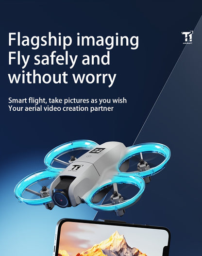 [4K, 180° Rotation] Mini 4K FPV Dual Camera Drone, 180° Camera Rotation, Dual Batteries, Optical Flow Positioning, 360° Flip, Roscope, One-Key Takeoff/Landing, Anti-Shake And Anti-Collision Design, Suitable for Beginners Remote Control Toy, Boys And Girls
