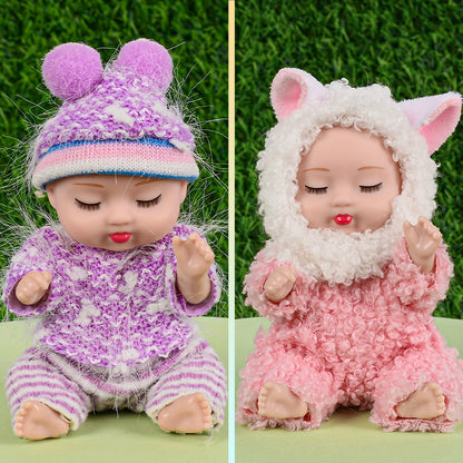 Mini Plush Dolls Set 8 Pack 4 Inch – Soft Stuffed Toy Figures with Colorful Plush Outfits & Hats, Cute Collectible Gift for Girls Toddlers Ages 3+, Birthday Party Favor Easter Stocking Stuffer