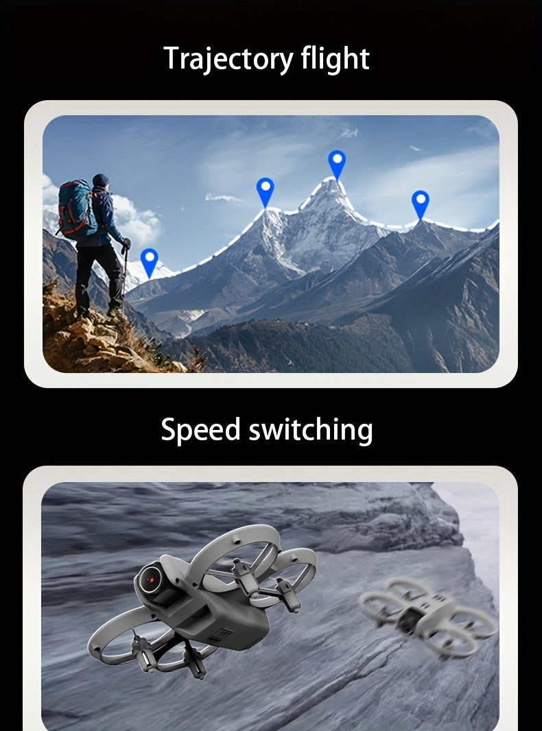 [4K, 180° Rotation] Mini 4K FPV Dual Camera Drone, 180° Camera Rotation, Dual Batteries, Optical Flow Positioning, 360° Flip, Roscope, One-Key Takeoff/Landing, Anti-Shake And Anti-Collision Design, Suitable for Beginners Remote Control Toy, Boys And Girls