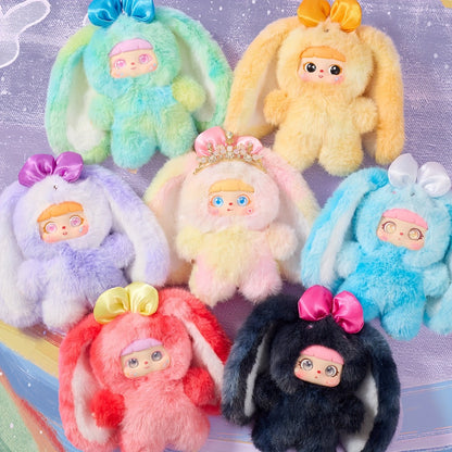 Kawaii Rabbit Plush Toy with Detachable Face — Soft Bunny Stuffed Animal Collectible for Girls Teens Adults | Unique Birthday Valentine's Day Christmas Holiday Gift | Room Decor Shelf Display