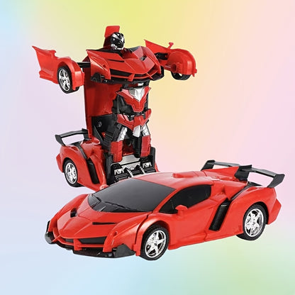 [Gift For Kids] Transforming RC Stunt Car, 360 Degree Drift Robot With Lights, Gift For Kids