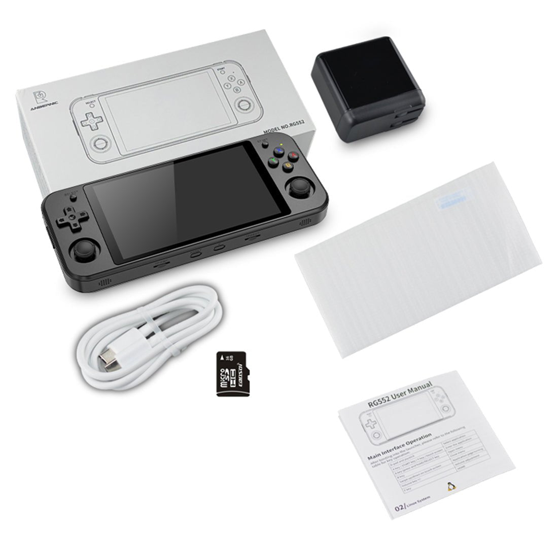Handheld Game Console Anbernic RG552 Dual OS Android Linux 5.36-inch IPS RK3399 HDMI