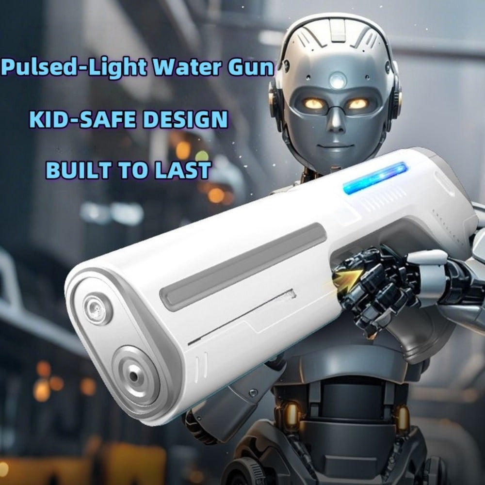 Electric Water Gun with Auto-Fill, LED Lights & 40-Foot Range – USB Rechargeable Large Capacity Soaker Blaster for Kids & Adults, Pool Beach Backyard Outdoor Summer Toy, Gift Box