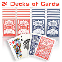 24 Decks (12 blue + 12 red)