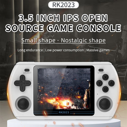 Handheld Game Console Powkiddy RK2023 – 3.5" IPS RK3566 8hr Dual TF HDMI Linux