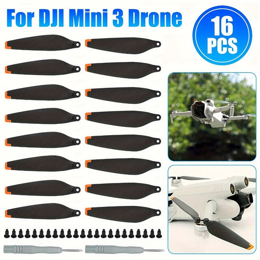 16pcs Drone Propellers, Low-Noise Quick-Release Blades Props Replacement Propeller for DJI Mini 3 Drone Accessories