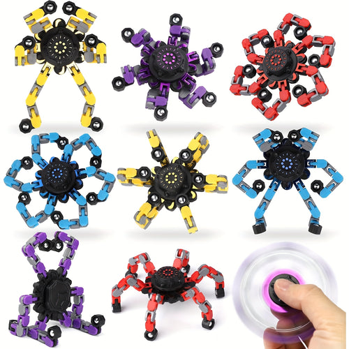 10/15pcs of Assorted Fidget Spinners, Robot Fingertip Toys, Stress-Relief Spinners, Innovative Mechanical Gyro Toys, Party Additions