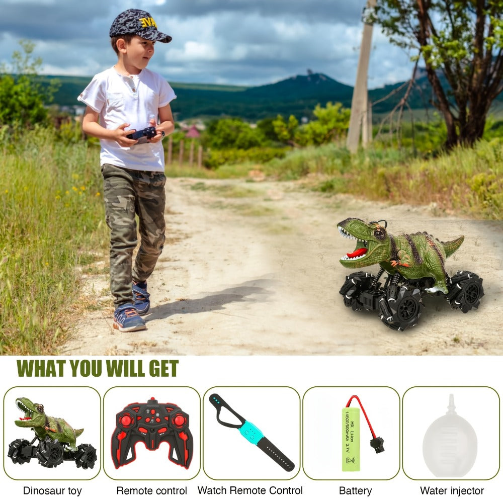Monster Stunt RC Car with Lights, Sound & Spray – Remote Control Monster Truck Stunt Drift Toy, Indoor Outdoor All-Terrain, Birthday Christmas Gift for Kids Ages 6+ Boys Girls