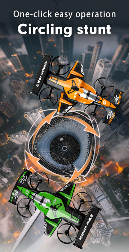 [Christmas Gift] Look Here! Mini Car And Drone Combo - a Dual-Mode, Multi-Functional Wonder Gift! One-Touch Takeoff, Stable Hovering, Racing Mode, Headless Mode, 360° Aerial Flips. The Perfect Christmas Gift, Fun Birthday Present!