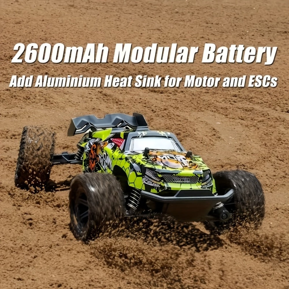 RC Off-Road Car for Kids with LED Lights – Remote Control 4WD Monster Truck, High-Speed All-Terrain Vehicle Toy for Boys & Girls, Outdoor Racing Gift for Birthday Christmas