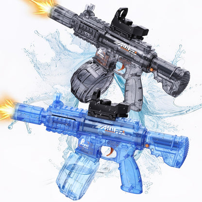 Kids Sound & Light Electric Water Gun Ages 3-8 – Auto Squirt Blaster with Large Tank & LED Effects, Summer Outdoor Pool Beach Backyard Party Toy, Birthday Gift for Boys & Girls, 1pc or 2-Pack