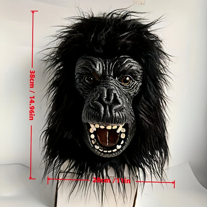 Big Elephant Monkey Latex Mask - Realistic Black & White Design, Comfortable & Durable for Halloween Costume Parties, Cosplay, Birthday Gift, Costume Accessory|Playful Design|Durable Mask