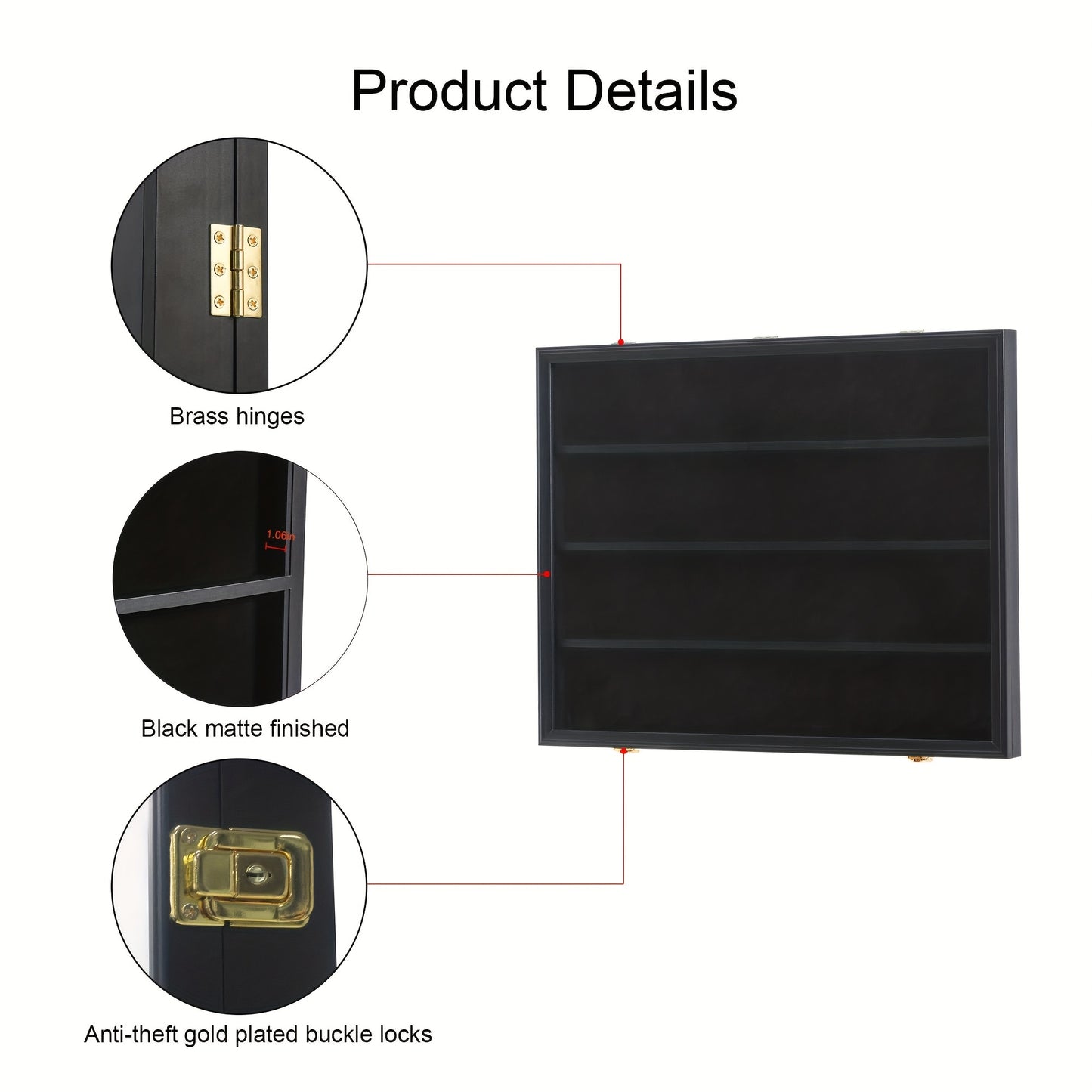 KCRasan 36 Graded Sports Card Display Case - Baseball Card Display Case Lockable - Collection Card Display, Wall Display Frame for Basketball Football Hockey Trading Cards with UV Protection Acrylic
