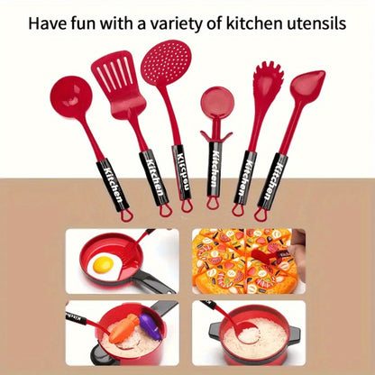 Pretend Play Kitchen Set for Kids – 51PCS Toy Cooking Utensils, Tableware & Play Food, Simulation Kitchen Playset for Toddlers Boys & Girls, Birthday Christmas Halloween Gift