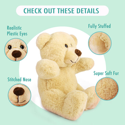 LotFancy Teddy Bear Stuffed Animals, Set of 5, 8 inch Small Teddy Bear Bulk, Baby Bear Plush Toy for Baby Shower Decoration, Kids Birthday Gift For Boys Girls, Gifts for Girlfriend, Birthday Christmas Gifts Valentine's Day Brown