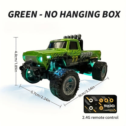 [High-Speed Mini RC Car] 1/64 Mini Alloy Off-road Climbing RC Car | 2.4GHz High Speed Die-cast Monster Truck with Shock Absorber - Toy Gifts for Adults and Children