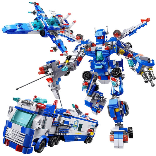 [24H Ship] 700pcs Department Car Building Blocks, City Patrol Police Toy, Vehicle Truck Action Figures Brick Toys For Children, Role-Play Toys For Boys, Halloween, Thanksgiving Day, Christmas Gift, Random Ship With Blue/ Black Color