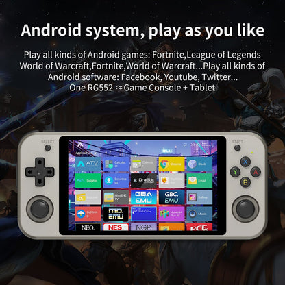 Handheld Game Console Anbernic RG552 Dual OS Android Linux 5.36-inch IPS RK3399 HDMI