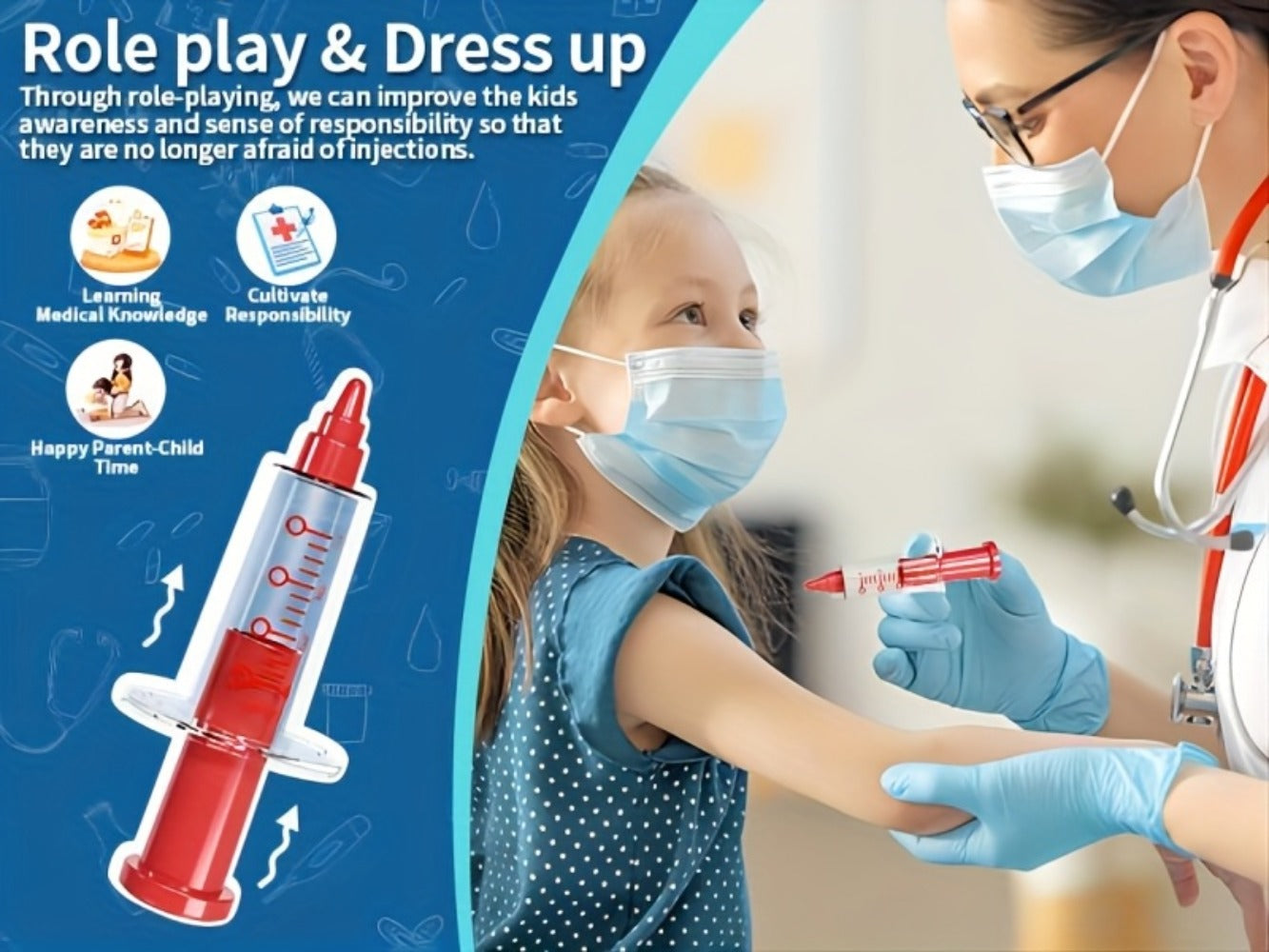 Kids Doctor Kit Medical Cart Set – Movable Toy Trolley with Stethoscope, Thermometer & Medical Accessories, Doctor Nurse Role Play Toy, Birthday Gift for Boys & Girls Ages 3+